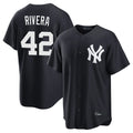 Silnrao NY.Yankees #42 Mariano Rivera Player Navy Game Home Stitched Jerseys