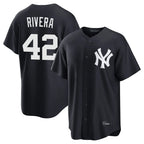 Silnrao NY.Yankees #42 Mariano Rivera Player Navy Game Home Stitched Jerseys