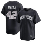 Silnrao NY.Yankees #42 Mariano Rivera Player Navy Limited Home Stitched Jerseys
