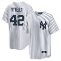 Silnrao NY.Yankees #42 Mariano Rivera Player White Game Home Stitched Jerseys