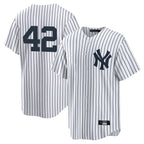 Silnrao NY.Yankees #42 Mariano Rivera Player White Game Stitched Jerseys