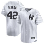 Silnrao NY.Yankees #42 Mariano Rivera Player White Limited Home Stitched Jerseys