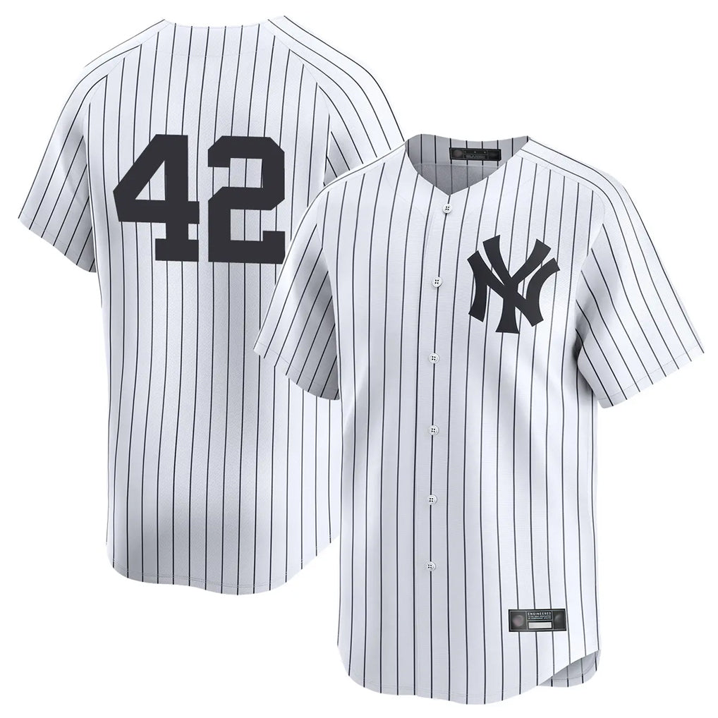 Silnrao NY.Yankees #42 Mariano Rivera Player White Limited Stitched Jerseys