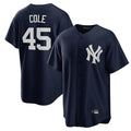 Silnrao NY.Yankees #45 Gerrit Cole Player Navy Game Home Stitched Jerseys