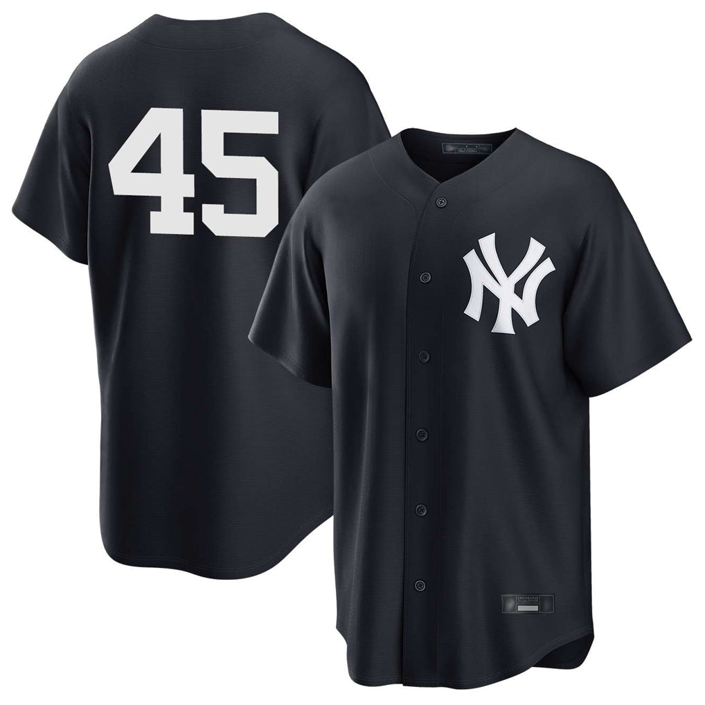 Silnrao NY.Yankees #45 Gerrit Cole Player Navy Game Stitched Jerseys