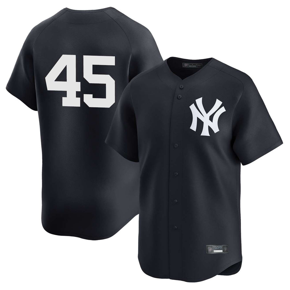 Silnrao NY.Yankees #45 Gerrit Cole Player Navy Limited Home Stitched Jerseys