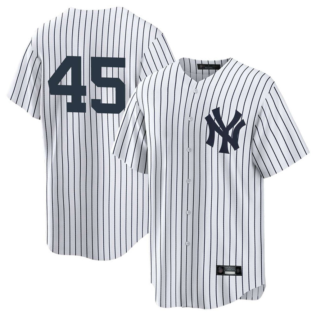Silnrao NY.Yankees #45 Gerrit Cole Player White Game Home Stitched Jerseys