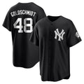 Silnrao NY.Yankees #48 Paul Goldschmidt Player Black Game Stitched Jerseys