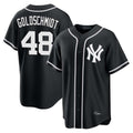 Silnrao NY.Yankees #48 Paul Goldschmidt Player Black Out Game Home Stitched Jerseys