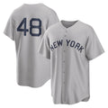 Silnrao NY.Yankees #48 Paul Goldschmidt Player Gray Field of Dreams Game Stitched Jerseys