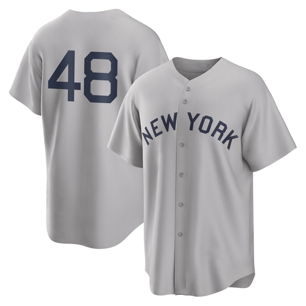 Silnrao NY.Yankees #48 Paul Goldschmidt Player Gray Field of Dreams Game Stitched Jerseys