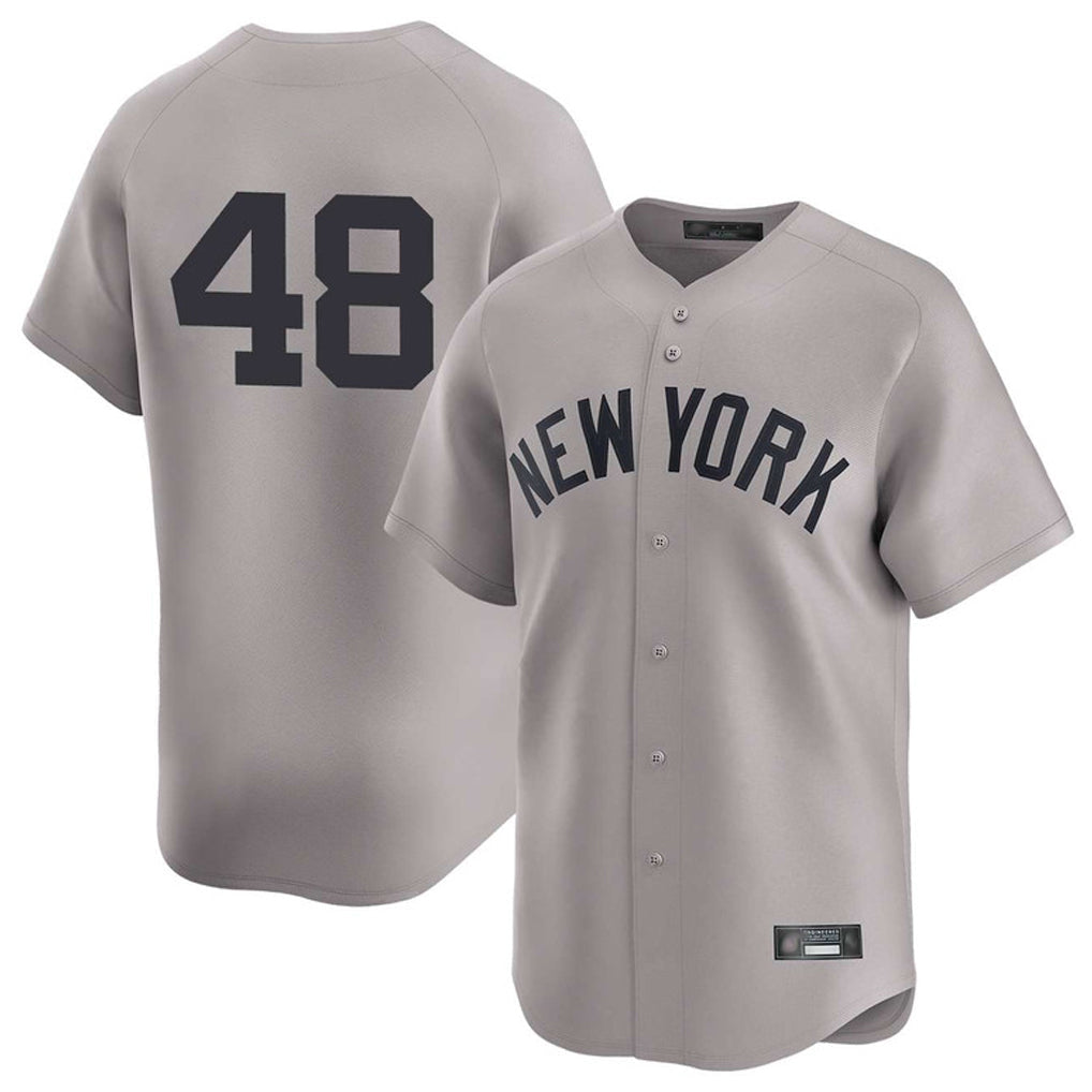 Silnrao NY.Yankees #48 Paul Goldschmidt Player Gray Limited Home Stitched Jerseys