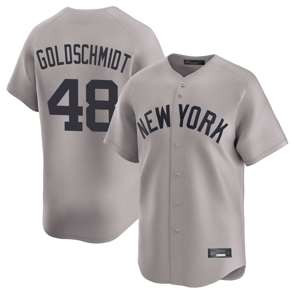 Silnrao NY.Yankees #48 Paul Goldschmidt Player Gray Limited Stitched Jerseys