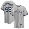 Silnrao NY.Yankees #48 Paul Goldschmidt Player Gray Road Game Stitched Jerseys