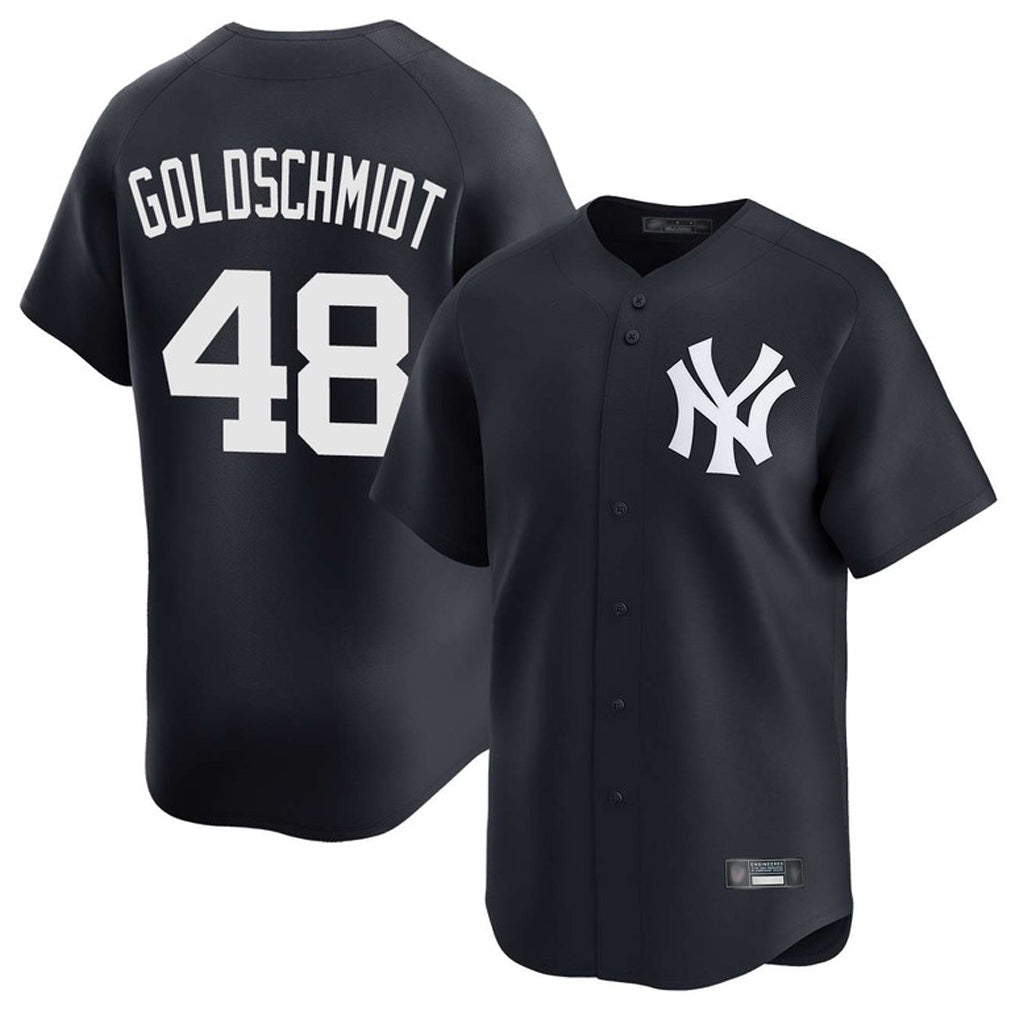 Silnrao NY.Yankees #48 Paul Goldschmidt Player Navy Limited Stitched Jerseys