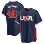 Silnrao NY.Yankees #48 Paul Goldschmidt Player Navy USA 2026 World Classic Limited Game Stitched Jerseys