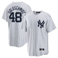 Silnrao NY.Yankees #48 Paul Goldschmidt Player White Game Home Stitched Jerseys