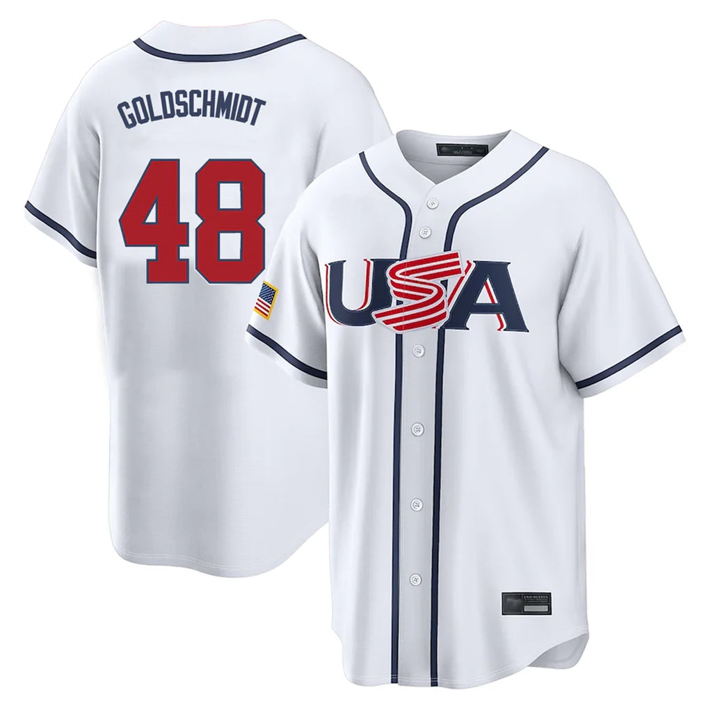 Silnrao NY.Yankees #48 Paul Goldschmidt Player White USA 2026 World Classic Limited Game Stitched Jerseys