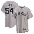 Silnrao NY.Yankees #54 Max Fried Player Gray Game Home Stitched Jerseys