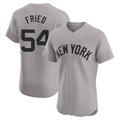 Silnrao NY.Yankees #54 Max Fried Player Gray Limited Elite Home Stitched Jerseys
