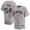 Silnrao NY.Yankees #54 Max Fried Player Gray Limited Home Stitched Jerseys