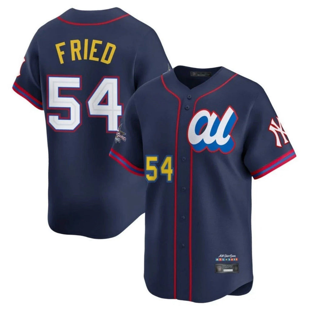 Silnrao NY.Yankees #54 Max Fried Player Navy All Star Limited Home Stitched Jerseys