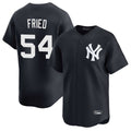 Silnrao NY.Yankees #54 Max Fried Player Navy Limited Game Stitched Jerseys