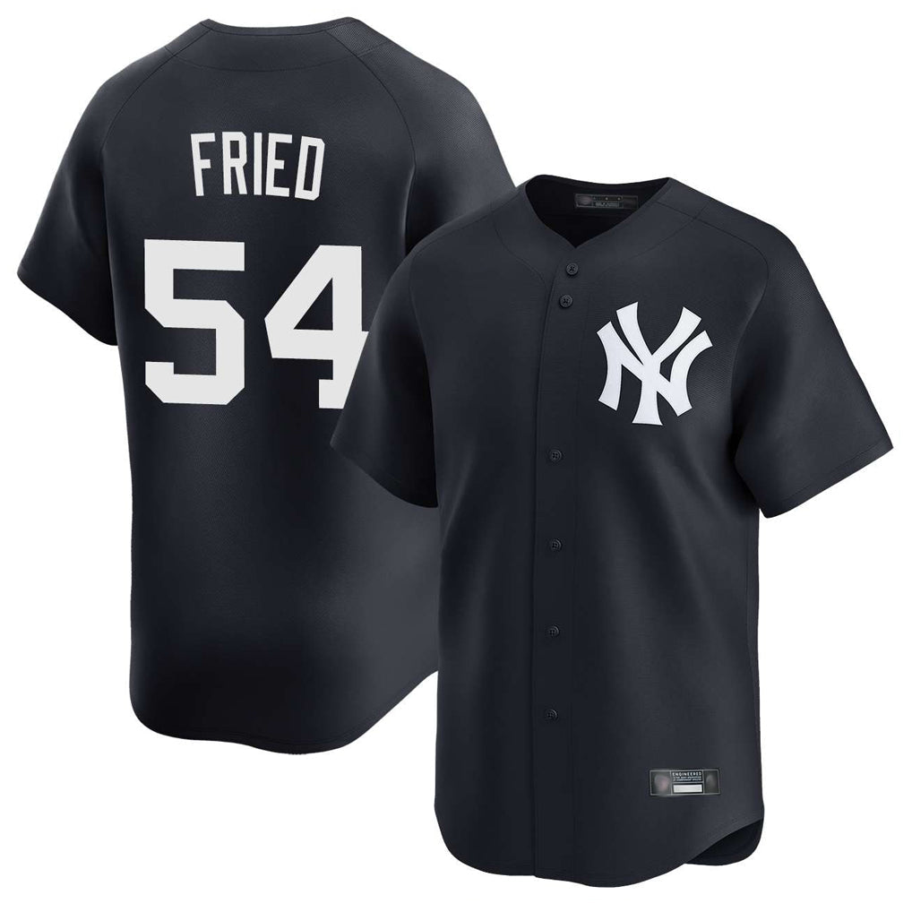 Silnrao NY.Yankees #54 Max Fried Player Navy Limited Game Stitched Jerseys