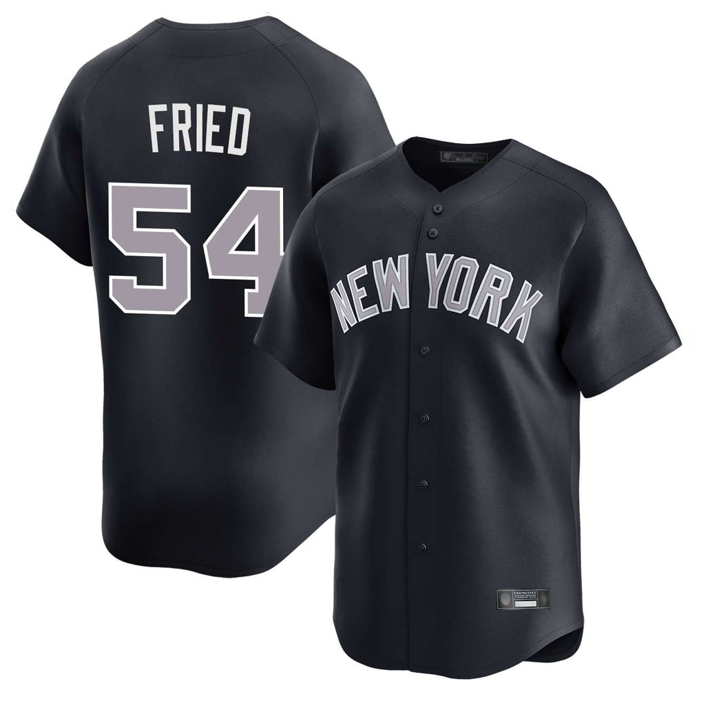 Silnrao NY.Yankees #54 Max Fried Player Navy Limited Home Stitched Jerseys