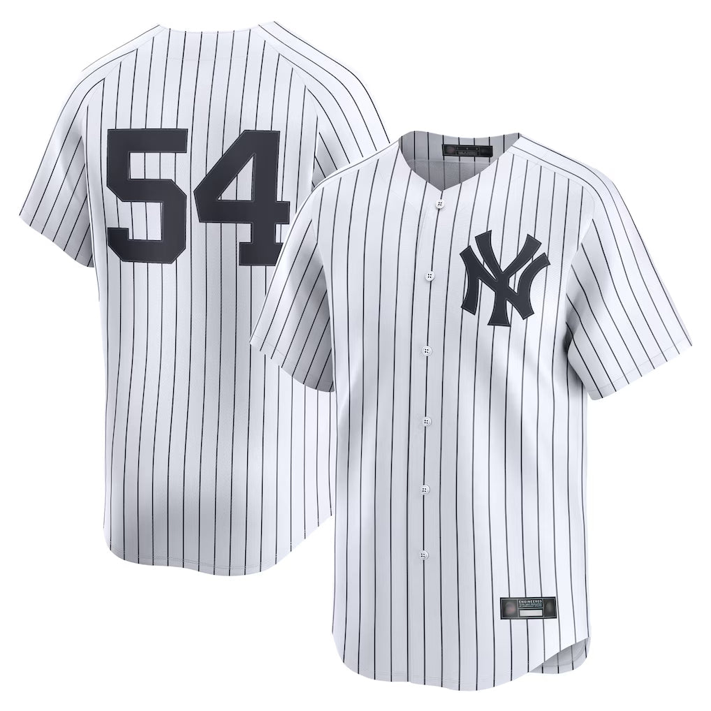 Silnrao NY.Yankees #54 Max Fried Player White Limited Home Stitched Jerseys