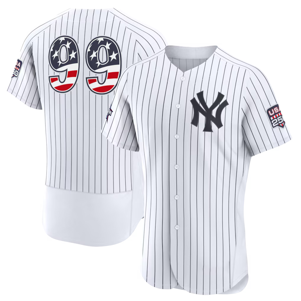 Silnrao NY.Yankees #99 Aaron Judge White 2026 All-Star Edition Stars & Stripes Stadium Jerseys