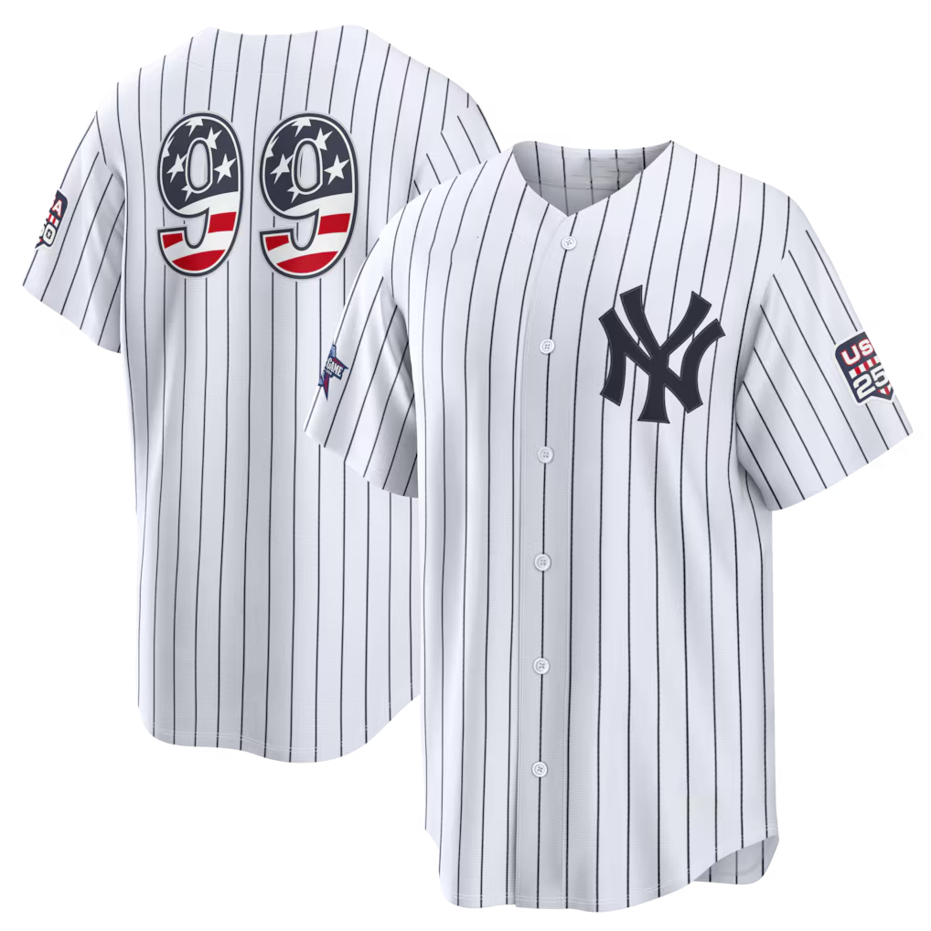 Silnrao NY.Yankees #99 Aaron Judge White 2026 All-Star Edition Stars & Stripes Stadium Jerseys