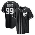 Silnrao NY.Yankees #99 Aaron Judge Player Black Out Game Stitched Jerseys