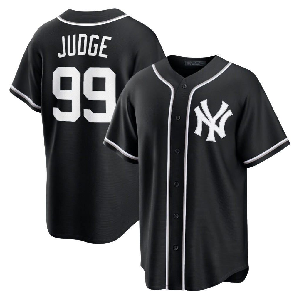 Silnrao NY.Yankees #99 Aaron Judge Player Black Out Game Stitched Jerseys