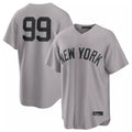 Silnrao NY.Yankees #99 Aaron Judge Player Gray Game Home Stitched Jerseys