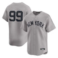 Silnrao NY.Yankees #99 Aaron Judge Player Gray Limited Home Stitched Jerseys