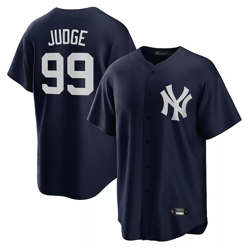 Silnrao NY.Yankees #99 Aaron Judge Player Navy Game Stitched Jerseys