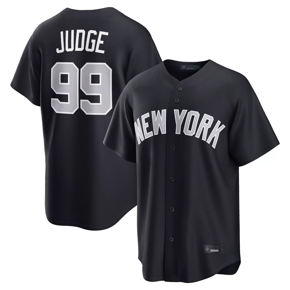 Silnrao NY.Yankees #99 Aaron Judge Player Navy Home Game Stitched Jerseys