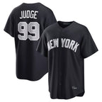 Silnrao NY.Yankees #99 Aaron Judge Player Navy Home Game Stitched Jerseys