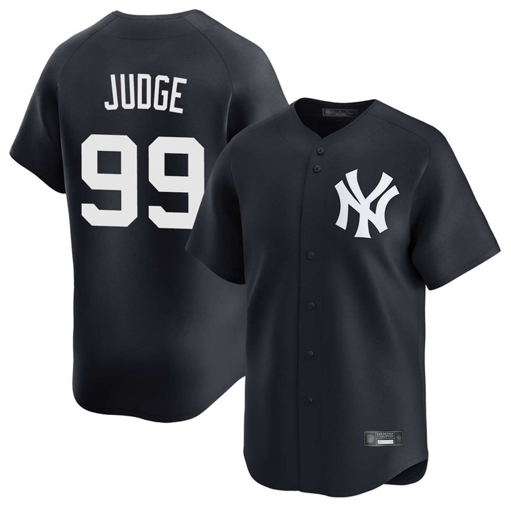 Silnrao NY.Yankees #99 Aaron Judge Player Navy Limited Game Stitched Jerseys