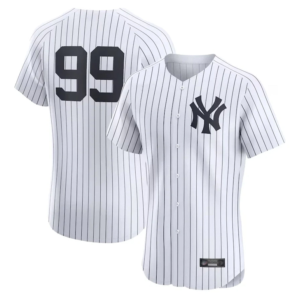 Silnrao NY.Yankees #99 Aaron Judge Player White Limited Elite Home Stitched Jerseys