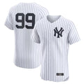 Silnrao NY.Yankees #99 Aaron Judge Player White Limited Elite Home Stitched Jerseys