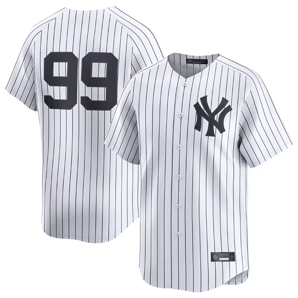 Silnrao NY.Yankees #99 Aaron Judge Player White Limited Home Stitched Jerseys