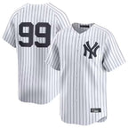 Silnrao NY.Yankees #99 Aaron Judge Player White Limited Home Stitched Jerseys