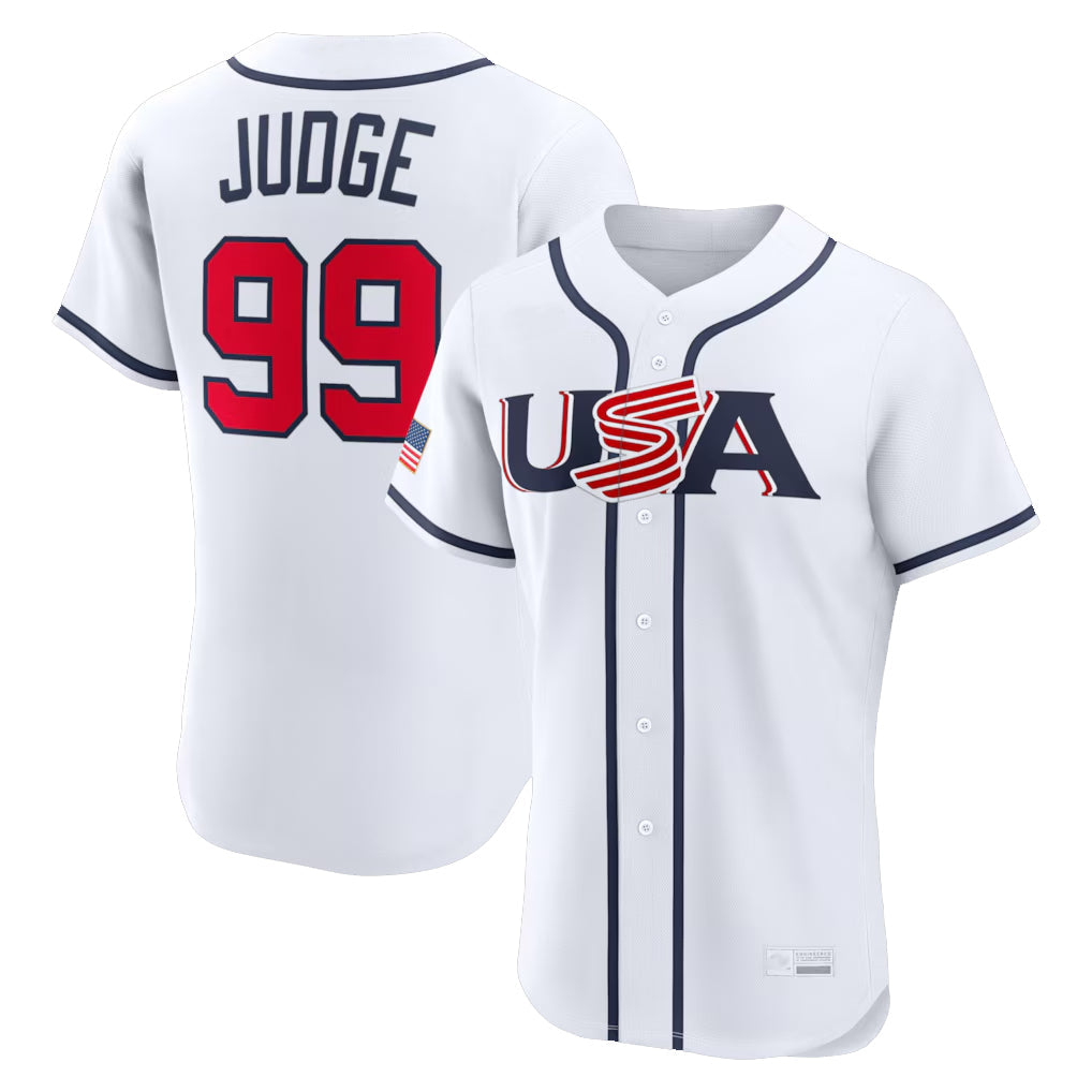 Silnrao NY.Yankees #99 Aaron Judge Player White USA 2026 World Classic Home Limited Elite Stitched Jerseys