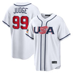 Silnrao NY.Yankees #99 Aaron Judge Player White USA 2026 World Classic Limited Game Stitched Jerseys