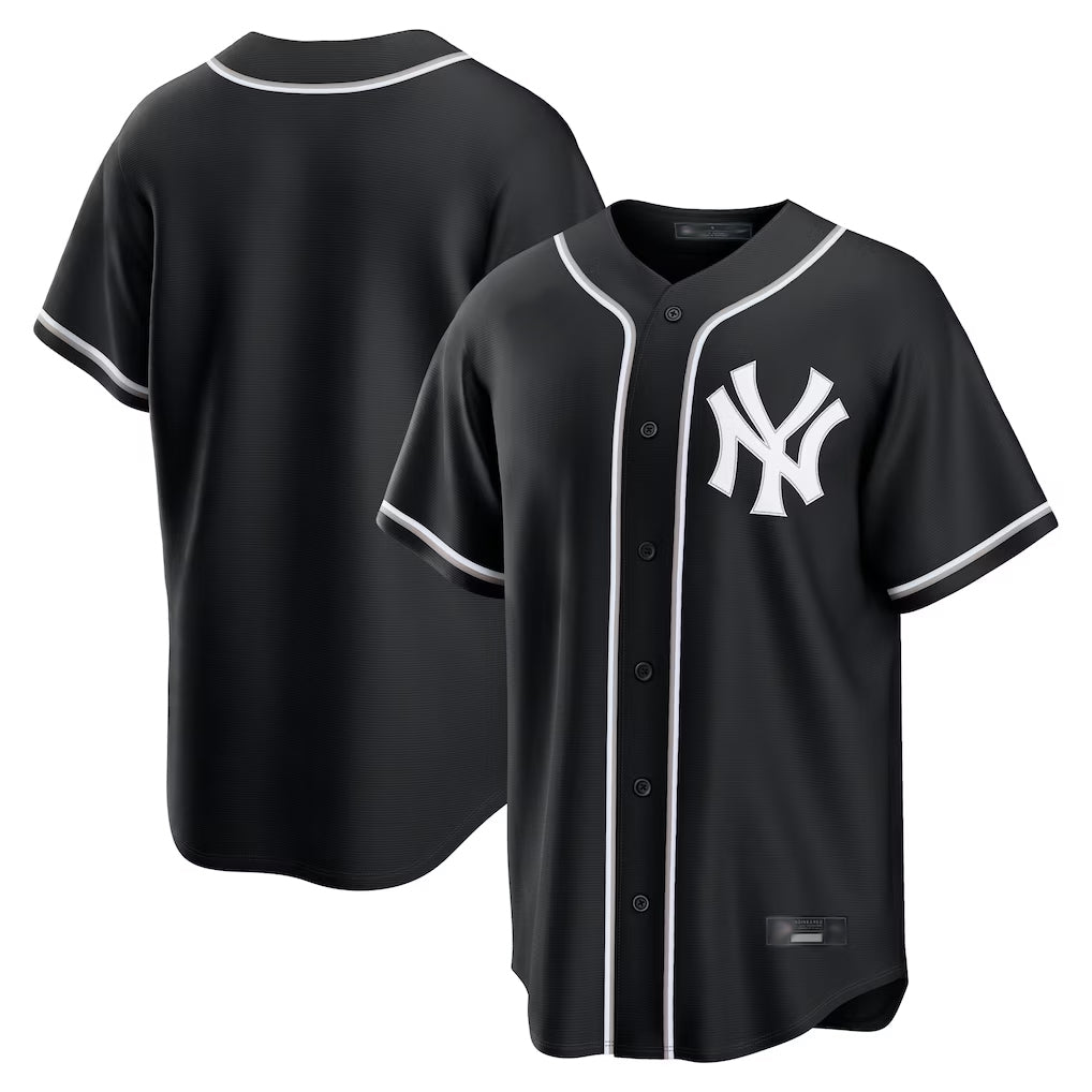 Silnrao NY.Yankees ## Yankees Blank Player Black Out Game Home Stitched Jerseys