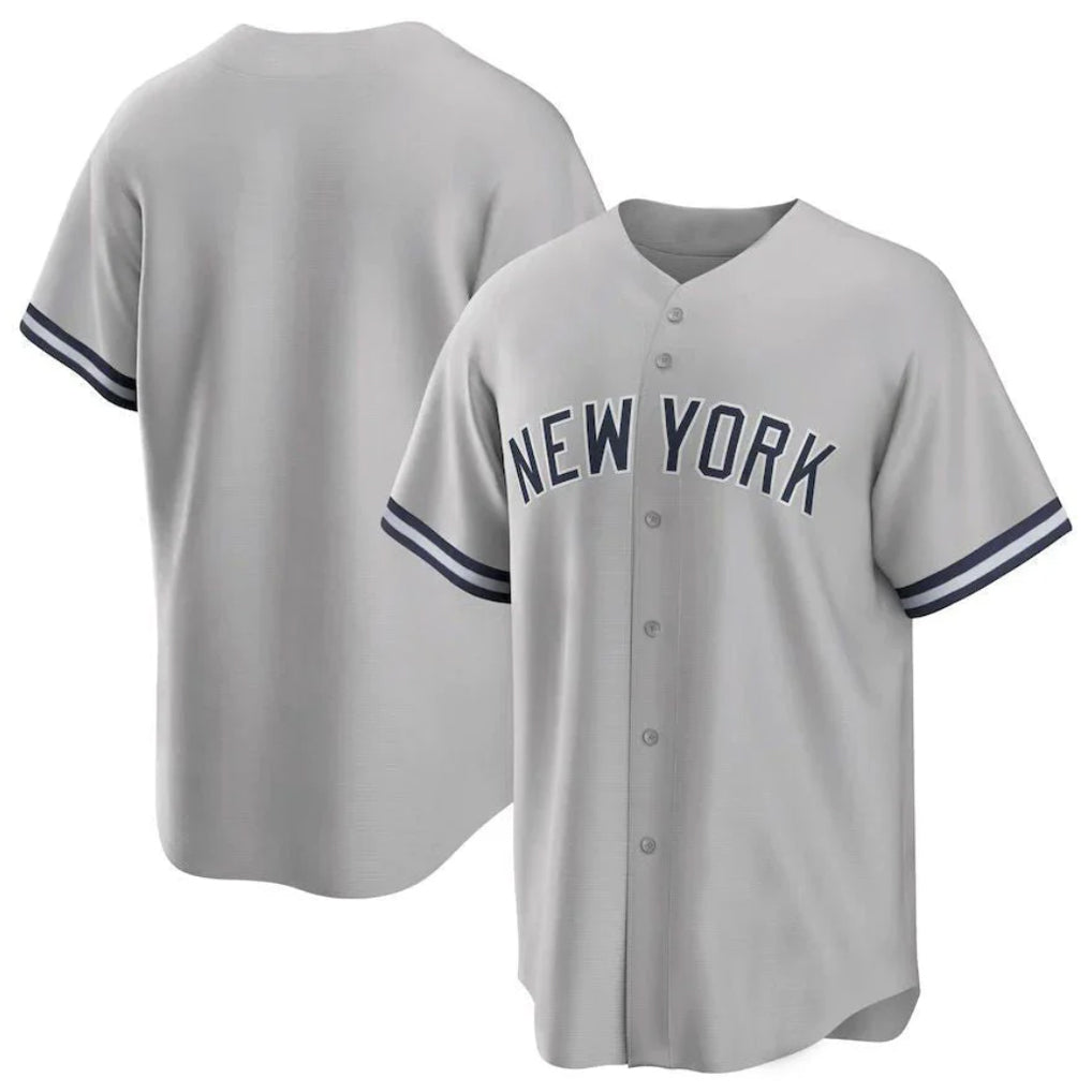 Silnrao NY.Yankees ## Yankees Blank Player Gray Road Game Stitched Jerseys