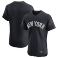 Silnrao NY.Yankees ## Yankees Blank Player Navy Home Replica Elite Stitched Jerseys
