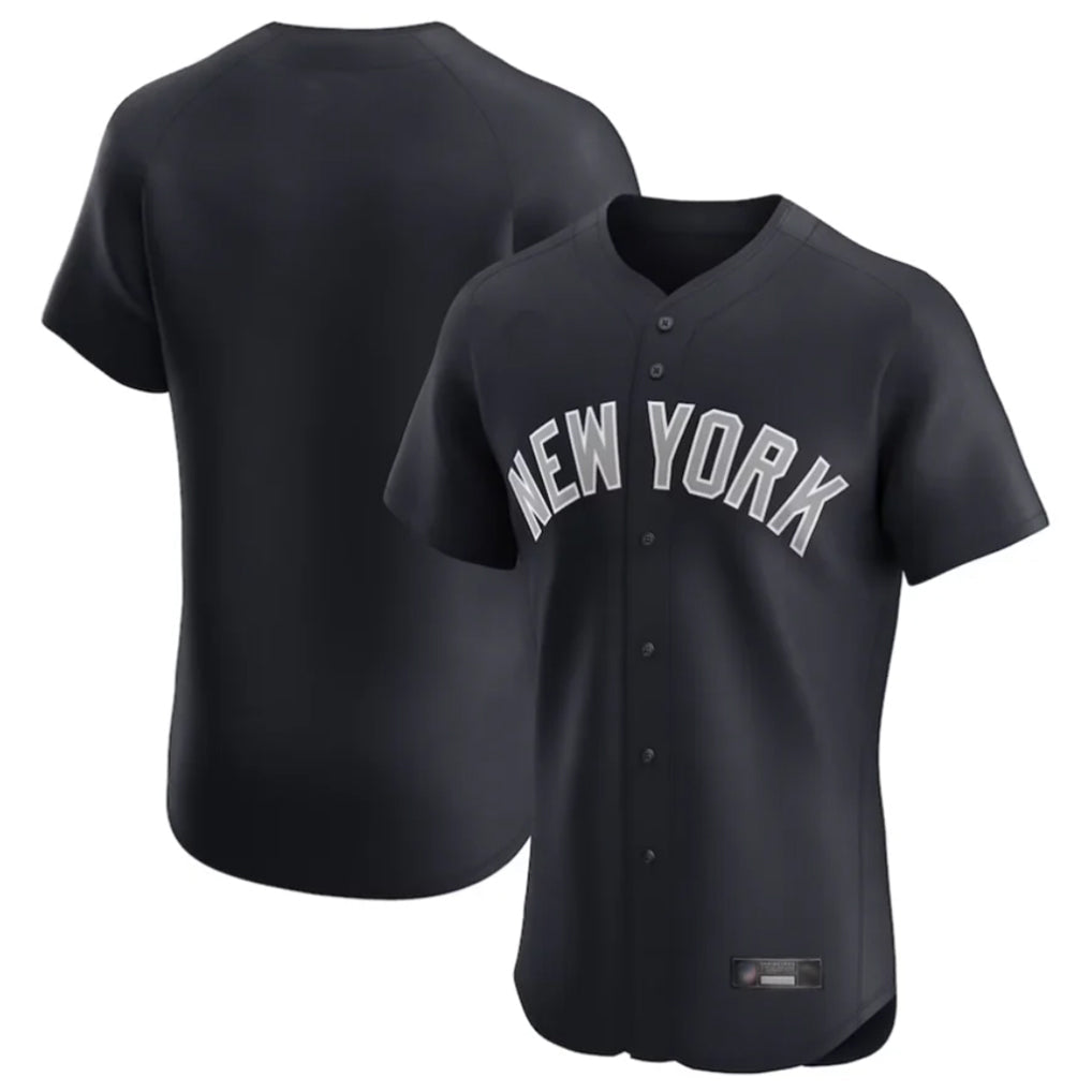 Silnrao NY.Yankees ## Yankees Blank Player Navy Home Replica Elite Stitched Jerseys